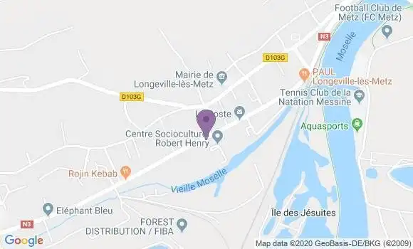 Localisation CIC Agence de Longeville lès Metz