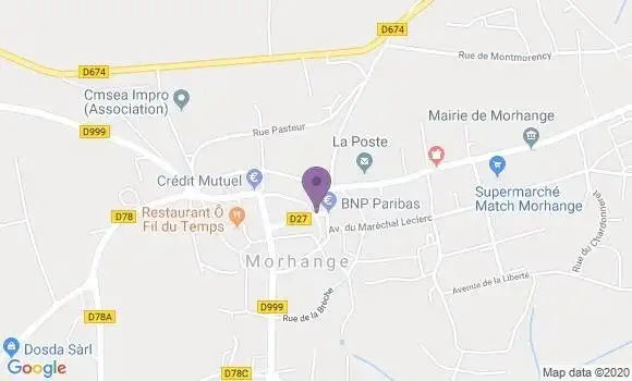 Localisation CIC Agence de Morhange