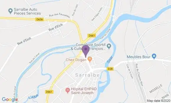 Localisation CIC Agence de Sarralbe