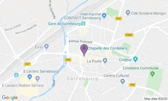 Localisation CIC Agence de Sarrebourg
