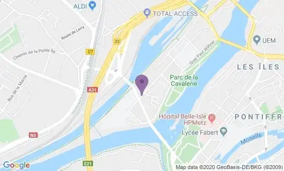 Localisation CIC Agence de Saint Julien lès Metz