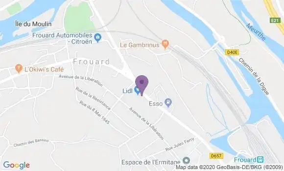 Localisation Société Générale Agence de Frouard