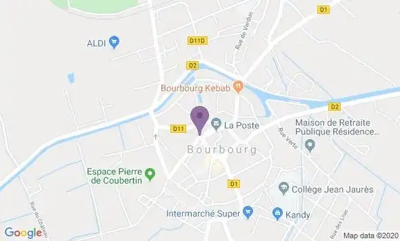 Localisation CIC Agence de Bourbourg