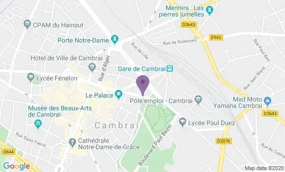 Localisation CIC Agence de Cambrai