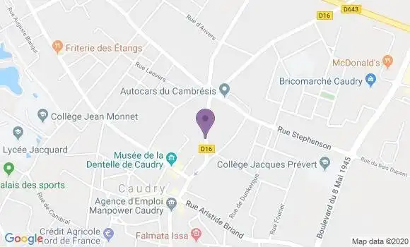 Localisation CIC Agence de Caudry