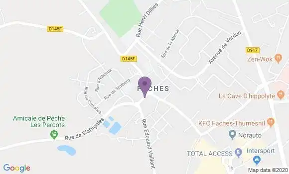 Localisation CIC Agence de Faches Thumesnil