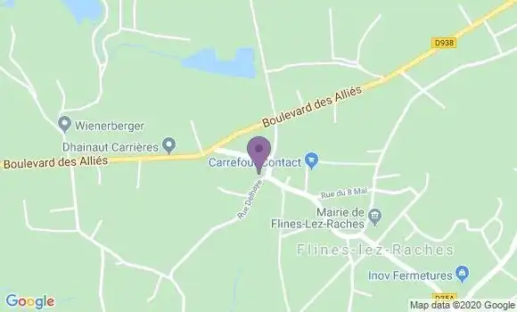 Localisation CIC Agence de Flines les Raches