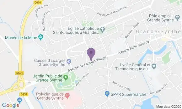 Localisation CIC Agence de Grande Synthe