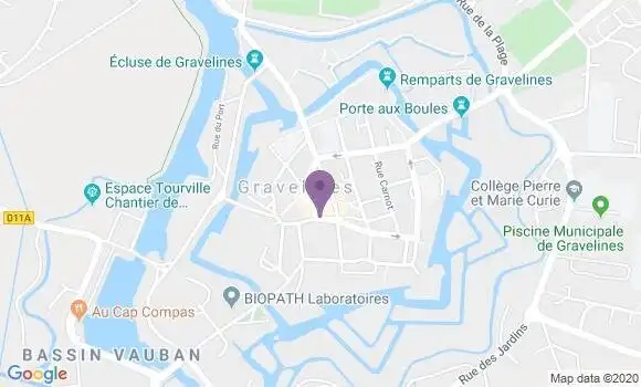 Localisation CIC Agence de Gravelines