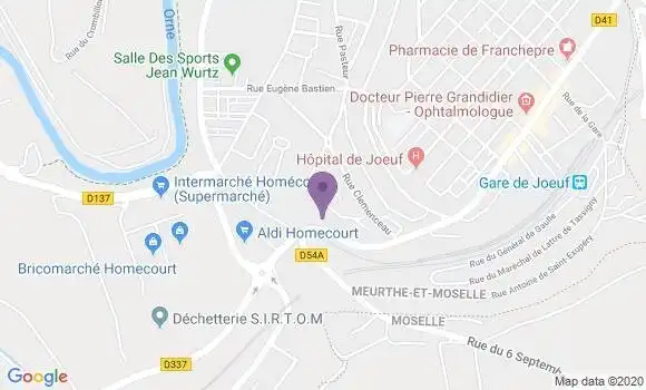 Localisation Société Générale Agence de Joeuf Homêcourt