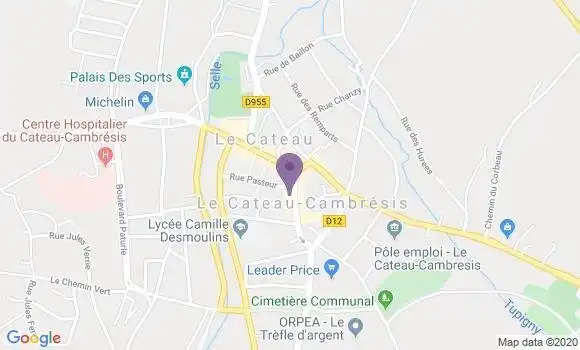 Localisation CIC Agence de Le Cateau Cambrésis