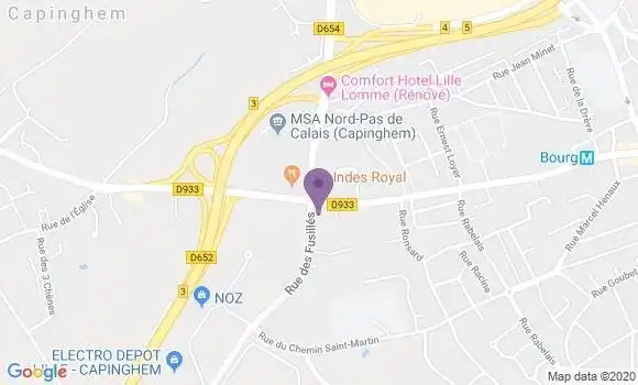 Localisation CIC Agence de Lomme