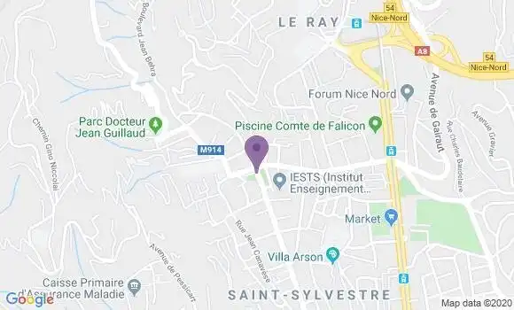 Localisation Société Générale Agence de Nice Saint Sylvestre