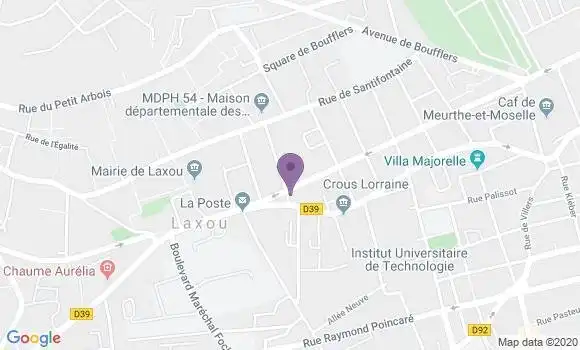 Localisation Société Générale Agence de Laxou