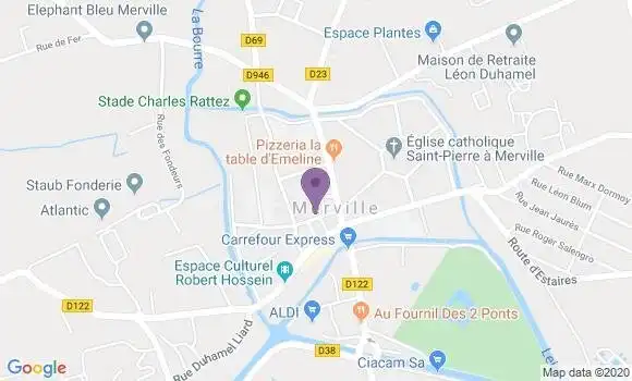 Localisation CIC Agence de Merville