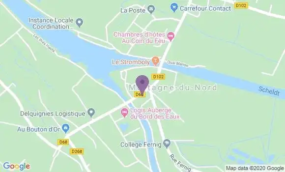 Localisation CIC Agence de Mortagne du Nord