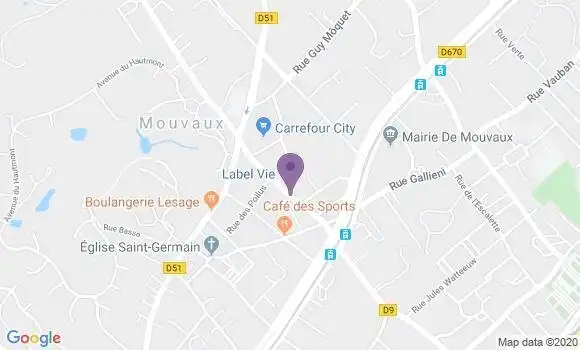 Localisation CIC Agence de Mouvaux