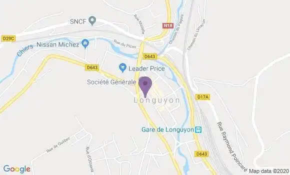 Localisation Société Générale Agence de Longuyon