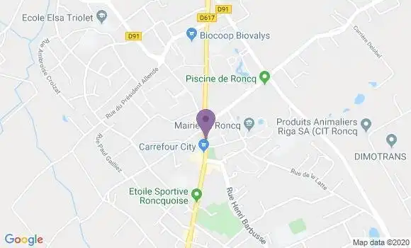 Localisation CIC Agence de Roncq