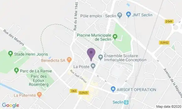 Localisation CIC Agence de Seclin