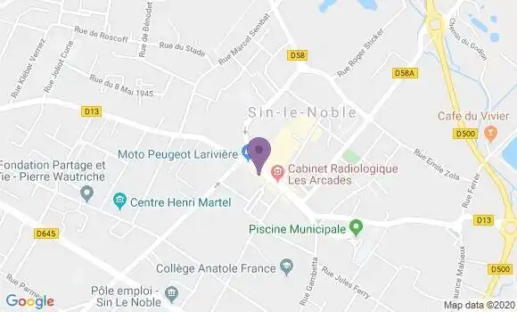Localisation CIC Agence de Sin le Noble