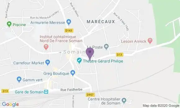 Localisation CIC Agence de Somain