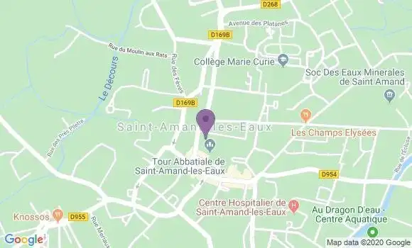 Localisation CIC Agence de Saint Amand les Eaux