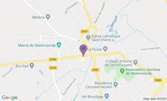 Localisation CIC Agence de Steenvoorde