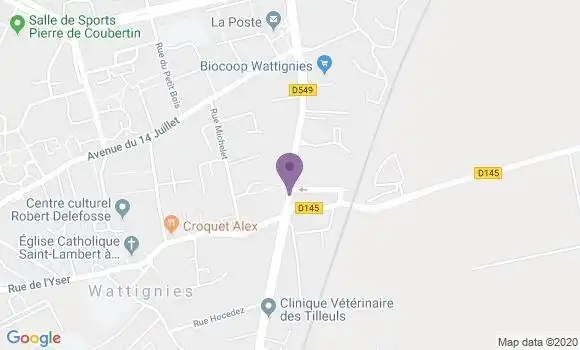 Localisation CIC Agence de Wattignies