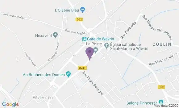 Localisation CIC Agence de Wavrin