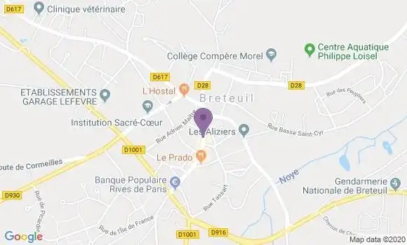 Localisation CIC Agence de Breteuil