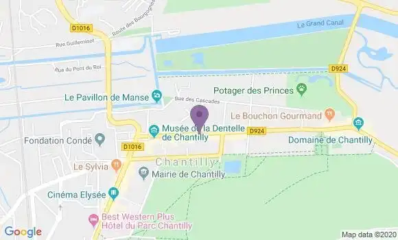 Localisation CIC Agence de Chantilly