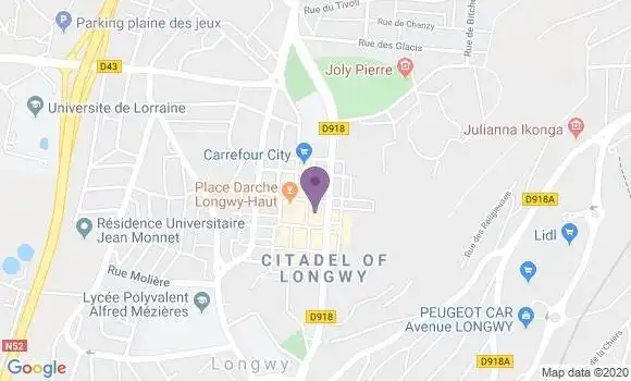 Localisation Société Générale Agence de Longwy Haut