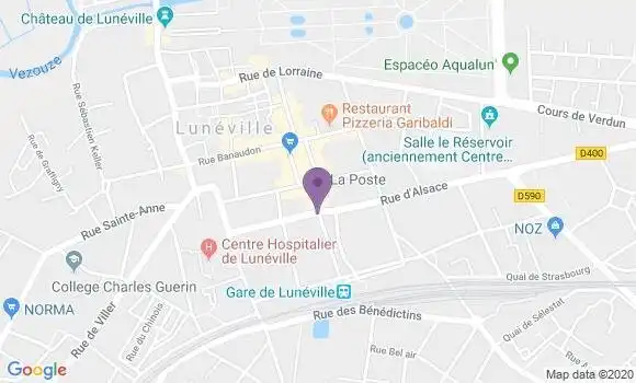 Localisation Société Générale Agence de Luneville