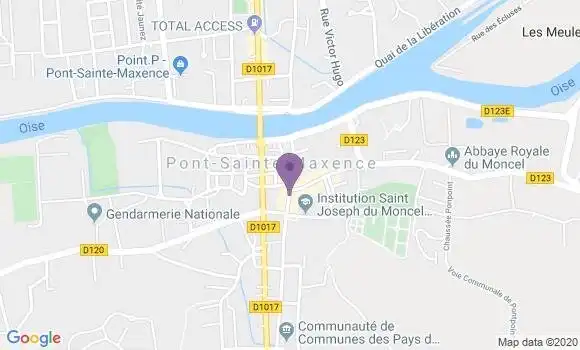 Localisation CIC Agence de Pont Sainte Maxence