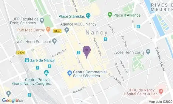 Localisation Société Générale Agence de Nancy