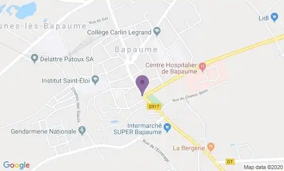 Localisation CIC Agence de Bapaume