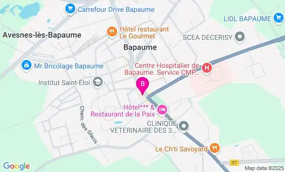 Localisation CIC Agence de Bapaume
