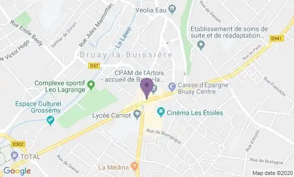 Localisation CIC Agence de Bruay la Buissière