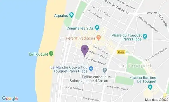 Localisation CIC Agence de Le Touquet Paris Plage