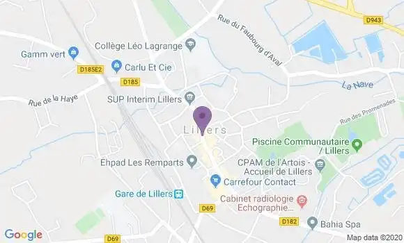 Localisation CIC Agence de Lillers