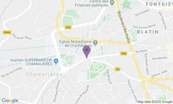 Localisation CIC Agence de Chamalières