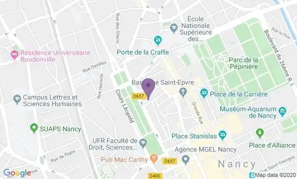 Localisation Société Générale Agence de Nancy Cours Léopold