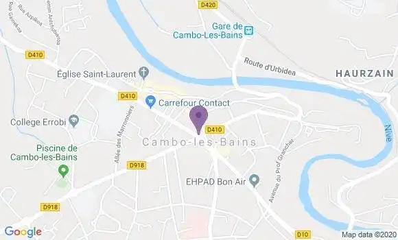 Localisation CIC Agence de Cambo les Bains