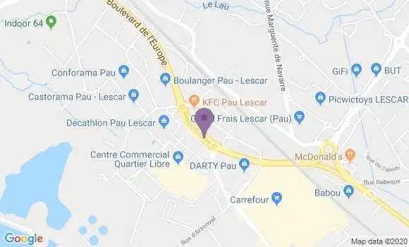 Localisation CIC Agence de Lescar