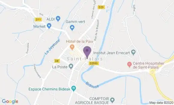 Localisation CIC Agence de Saint Palais