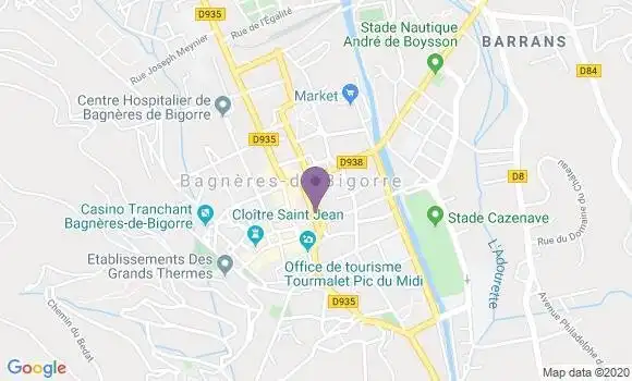 Localisation CIC Agence de Bagnères Bigorre