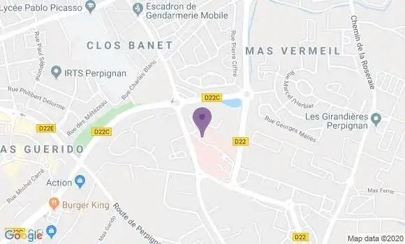 Localisation CIC Agence de Cabestany