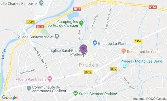 Localisation CIC Agence de Prades
