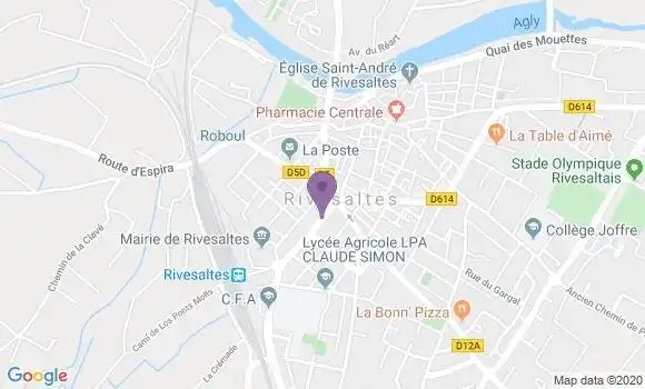 Localisation CIC Agence de Rivesaltes